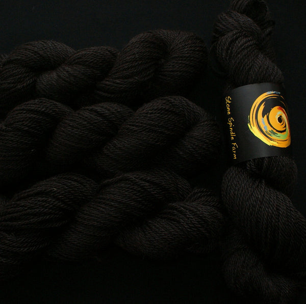 Black 100% alpaca yarn